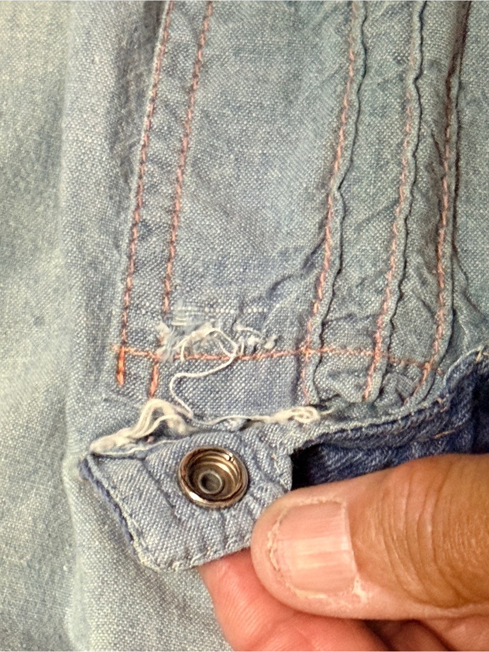 Vintage BodyGear denim embroidered snap front western style shirt - Picture 14 of 15